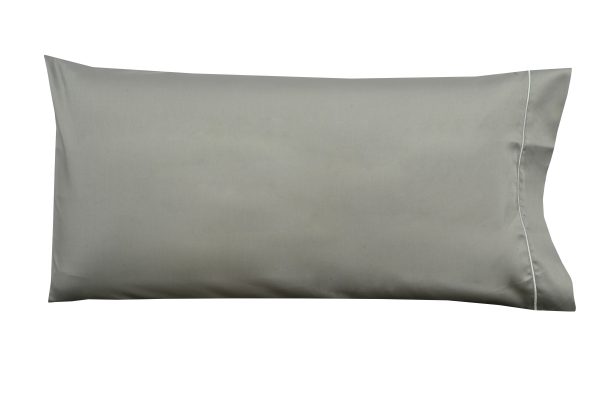 2 Fundas de almohada Bordón INSPIRE algodón egipcio 300 hilos gris 50 x 100 cm para cama de 180 cm 2 Fundas de almohada Bordón INSPIRE algodón egipcio 300 hilos gris 50 x 100 cm para cama de 180 cm