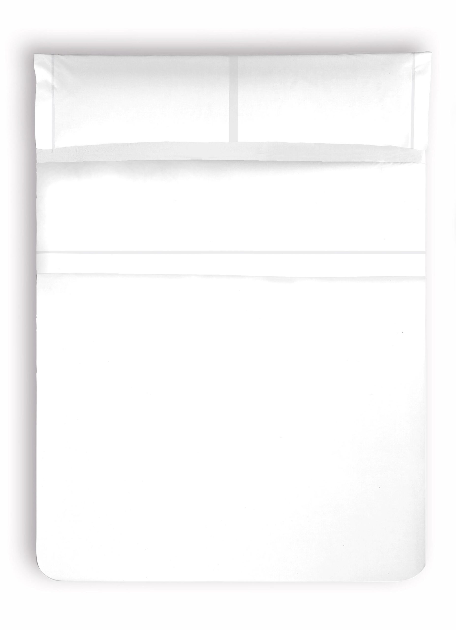 2 Fundas de almohada Percal saten algodón percal 200 hilos blanco 50 x 75 cm para cama de 140 cm
