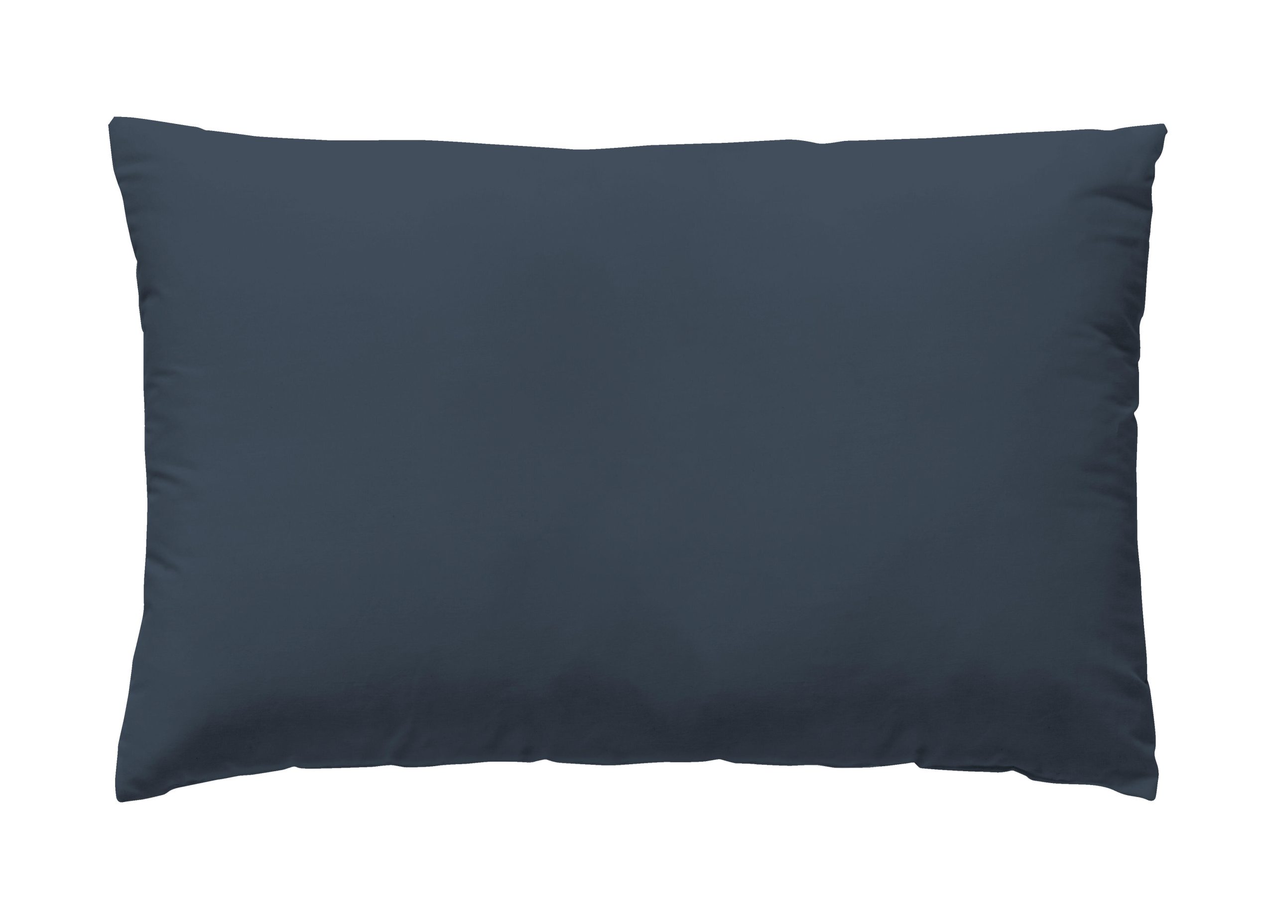 2 Fundas de almohada Wash Garment algodón percal 200 hilos azul noche 50 x 95 cm para cama de 180 cm
