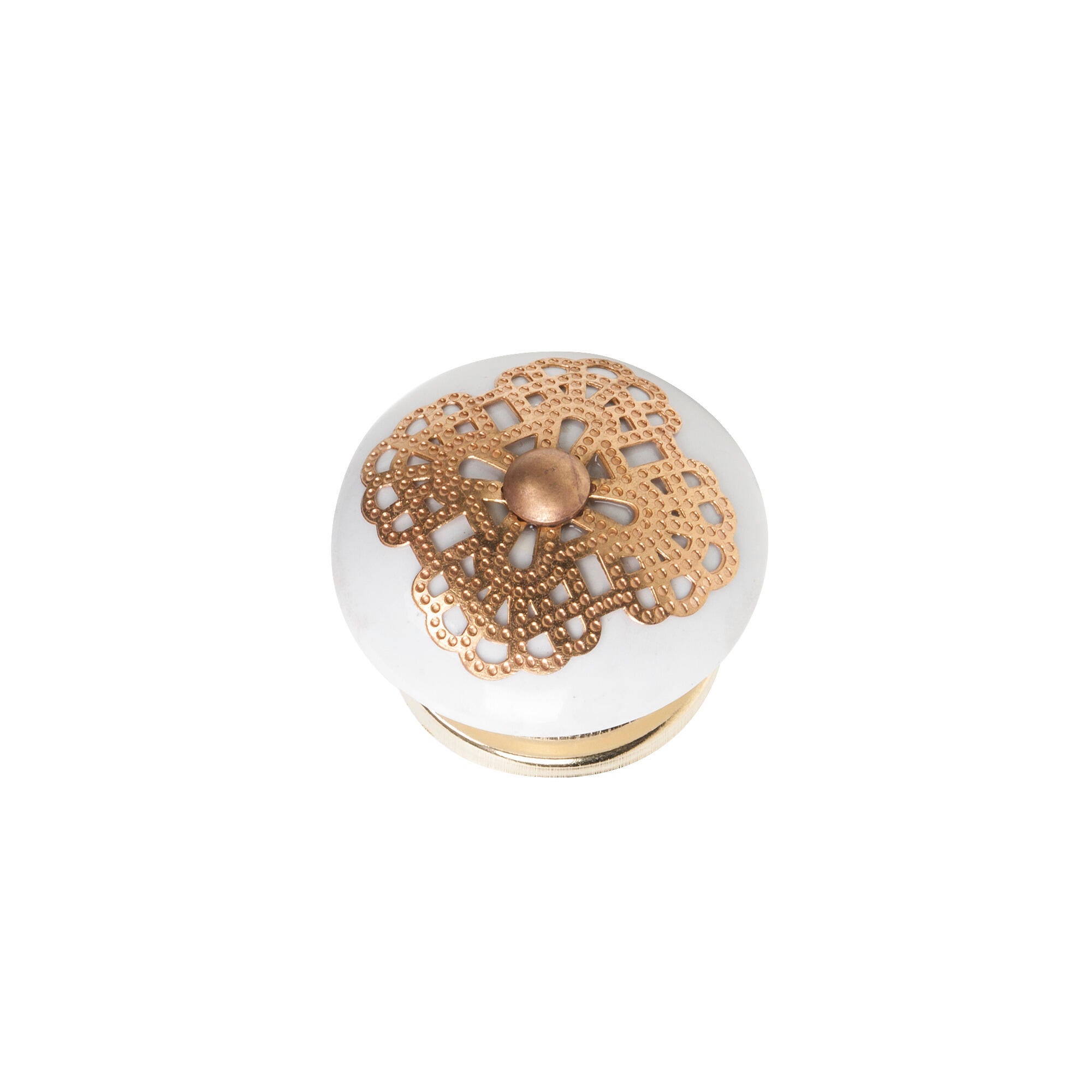 1 Pomo de mueble NESU 1067Lt blanco, d. 25