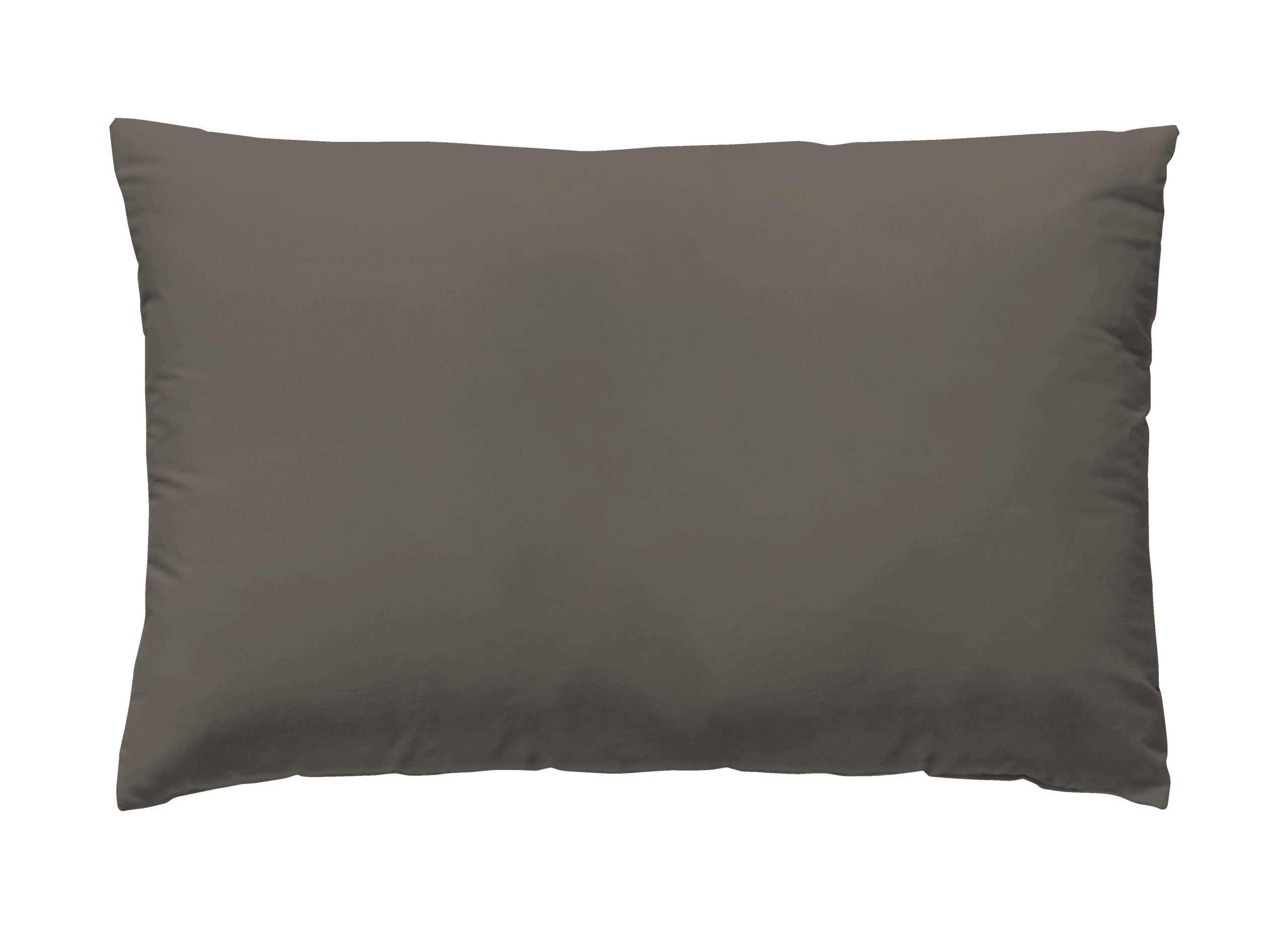 2 Fundas de almohada Wash Garment algodón percal 200 hilos taupe 50 x 95 cm para cama de 180 cm